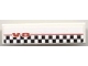 Part No: 2431pb087  Name: Tile 1 x 4 with 'V-8' and Checkered Pattern (Sticker) - Set 8121