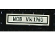Part No: 2431pb100  Name: Tile 1 x 4 with Black 'WOB VW 1960' on White Background Pattern (Sticker) - Set 10187