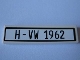 Part No: 2431pb176  Name: Tile 1 x 4 with Black 'H-VW 1962' Pattern (Sticker) - Set 10220