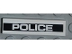 Part No: 2431pb189  Name: Tile 1 x 4 with White 'POLICE' on Black Background Pattern (Sticker) - Set 8186