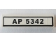 Part No: 2431pb504  Name: Tile 1 x 4 with 'AP 5342' Pattern (Sticker) - Set 8289