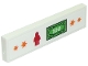 Part No: 2431pb516  Name: Tile 1 x 4 with Orange Stars, Red Minifigure and $100 Bill Money Pattern (Sticker) - Set 10261