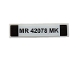 Part No: 2431pb578  Name: Tile 1 x 4 with Black 'MR 42078 MK' Pattern (Sticker) - Set 42078