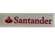 Part No: 2431pb681  Name: Tile 1 x 4 with Red Santander Logo Pattern (Sticker) - Set 75879