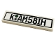 Part No: 2431pb687  Name: Tile 1 x 4 with 'K AM58IH' with Safety Inspection Decal Pattern (Sticker) - Set 10265
