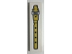 Part No: 2431pb718  Name: Tile 1 x 4 with Gold Recorder Flute with Face Pattern (Sticker) - Set 41252