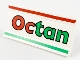 Part No: 2440pb005  Name: Vehicle, Spoiler / Plow Blade 6 x 3 with Hinge with Red and Green Stripes and 'Octan' Pattern