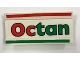 Part No: 2440pb005s  Name: Vehicle, Spoiler / Plow Blade 6 x 3 with Hinge with Red and Green Stripes and 'Octan' Pattern (Stickers) - Set 6648-1