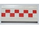 Part No: 2440pb015  Name: Vehicle, Spoiler / Plow Blade 6 x 3 with Hinge with Red and White Checkered Pattern (Sticker) - Set 3181