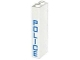 Part No: 2454pb082  Name: Brick 1 x 2 x 5 with Blue 'POLICE' Vertical Pattern on Side (Sticker) - Set 60044