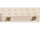 Part No: 2456pb017  Name: Brick 2 x 6 with Yellow Number 2 and 3 with Black Outline Pattern (Stickers) - Set 60084