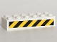 Part No: 2456pb038L  Name: Brick 2 x 6 with Black and Yellow Danger Stripes Pattern Model Left Side (Sticker) - Set 5983