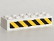 Part No: 2456pb038R  Name: Brick 2 x 6 with Black and Yellow Danger Stripes Pattern Model Right Side (Sticker) - Set 5983