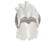 Part No: 24792pb01  Name: Minifigure, Hair Spiked Sloping Right with Light Bluish Gray Highlights Pattern