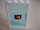 Part No: 2493c02pb01  Name: Window 1 x 4 x 5 with Trans-Light Blue Glass with White Stripes and Fire Logo Badge Pattern
