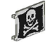 Lot ID: 326294445  Part No: 2525p01  Name: Flag 6 x 4 with Skull and Crossbones (Jolly Roger) Pattern on Both Sides (Printed)