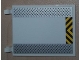 Part No: 2525pb006  Name: Flag 6 x 4 with Silver Tread Plates and Black and Yellow Danger Stripes Pattern (Sticker) - Set 8638