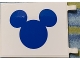 Part No: 2525pb013  Name: Flag 6 x 4 with Blue Mickey Mouse Head Silhouette Pattern on Both Sides (Stickers) - Set 71044