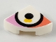 Part No: 25269pb011  Name: Tile, Round 1 x 1 Quarter with Large Eye on Coral and Bright Pink Background Pattern