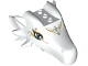 Part No: 25304pb01  Name: Dragon Head (Elves) Jaw Upper Large, 3 Studs on Top with Dark Azure Eyes, 2 Diamonds and Gold Tribal Pattern (Elandra)
