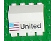 Part No: 2582pb02  Name: Panel 2 x 4 x 3 1/3 with Hinge with 'United' and USA Flag Pattern (Sticker) - Set 1682