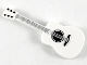 Part No: 25975pb02  Name: Minifigure, Utensil Guitar Acoustic with Silver Strings, Black Tuning Knobs Pattern