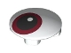 Part No: 2654pb022  Name: Plate, Round 2 x 2 with Rounded Bottom (Boat Stud) with Dark Red Eye Pattern