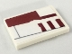 Part No: 26603pb024L  Name: Tile 2 x 3 with X-wing Red Three (Biggs Darklighter) Signs Pattern Model Left Side (Sticker) - Set 75218
