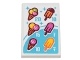 Part No: 26603pb131  Name: Tile 2 x 3 with Menu, Price List of Ice Cream Cones and Popsicles Pattern (Sticker) - Set 71741