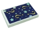 Part No: 26603pb188  Name: Tile 2 x 3 with Silver Dots, Stars and Question Marks on Dark Purple Background Pattern (Sticker) - Set 41685