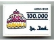 Part No: 26603pb205  Name: Tile 2 x 3 with Cake, '100.000', '40090-18100' and Signature Pattern (Sticker) - Set 41393