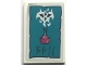 Part No: 26603pb230  Name: Tile 2 x 3 with Dark Turquoise Paper, Dark Blue and Magenta Elves Potion Flask and Writing Pattern (Sticker) - Set 41194