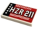Part No: 26603pb239  Name: Tile 2 x 3 with License Plate 'HZR 211', 'MICHIGAN' and Stars Pattern (Sticker) - Set 42126