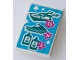 Part No: 26603pb257  Name: Tile 2 x 3 with Number 15, 10 and 5 in Dark Pink Stars, Dark Turquoise Boat, Jet Ski and Sunscreen Bottles Pattern (Sticker) - Set 41433