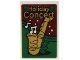 Part No: 26603pb289  Name: Tile 2 x 3 with Gold Saxophone and 'Holiday Concert' and White Music Notes on Dark Red and Green Background Pattern (Sticker) - Set 10308