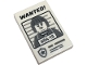 Part No: 26603pb389  Name: Tile 2 x 3 with Black 'WANTED!' and Dark Bluish Gray Minifigure with '604-15' Pattern