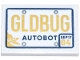 Part No: 26603pb428  Name: Tile 2 x 3 with License Plate with Gold and Dark Blue 'GLDBUG', 'AUTOBOT' and 'SEP17 84' Pattern (Sticker) - Set 10338