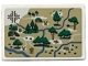 Part No: 26603pb439  Name: Tile 2 x 3 with Tan Map of The Hundred Acre Wood with River and Green Trees Pattern (Sticker) - Set 21326