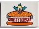 Part No: 26603pb521  Name: Tile 2 x 3 with Krusty Burger Restaurant Logo Pattern