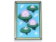 Part No: 26603pb545 Name: Tile 2 x 3 with Green and Dark Green Water Lily Pads with White and Bright Pink Flowers, Medium Azure Water and Gold Frame Pattern Part No: 26603pb545 Name: Tile 2 x 3 with Green and Dark Green Water Lily Pads with White and Bright Pink Flowers, Medium Azure Water and Gold Frame Pattern