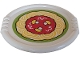 Lot ID: 394454929  Part No: 27372pb14  Name: Duplo Utensil Disk with Red Tomato Sauce, Yellow Mushrooms, and Spaghetti Pasta on Lime Background Pattern