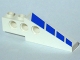 Part No: 2744pb009  Name: Technic Slope 6 x 1 x 1 2/3 with Blue Stripes Pattern Left (Sticker) - Set 8824