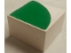 Part No: 2756bpb003  Name: Duplo, Tile 2 x 2 x 1 with Flat Sides with Shape Green Quarter Circle Pattern