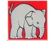 Part No: 2756pb208  Name: Duplo, Tile 2 x 2 x 1 with Elephant Mosaic Picture 10 Pattern