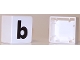Part No: 2756pb337  Name: Duplo, Tile 2 x 2 x 1 with Black Lowercase Letter b Pattern