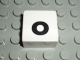 Part No: 2756pb350  Name: Duplo, Tile 2 x 2 x 1 with Black Lowercase Letter o Pattern