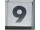 Part No: 2756pb371  Name: Duplo, Tile 2 x 2 x 1 with Black Number 9 Pattern