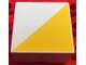 Part No: 2756pb417  Name: Duplo, Tile 2 x 2 x 1 with Shape Yellow Right Triangle Pattern
