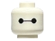 Lot ID: 411430195  Part No: 28621pb0042  Name: Minifigure, Head Alien with Black Eyes and Connecting Line Pattern (Baymax) - Vented Stud