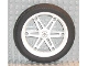 Part No: 2903c02  Name: Wheel 61.6mm D. x 13.6mm Motorcycle, with Black Tire 81.6 x 14.2 Motorcycle Z Racing Tread (2903 / 6596)